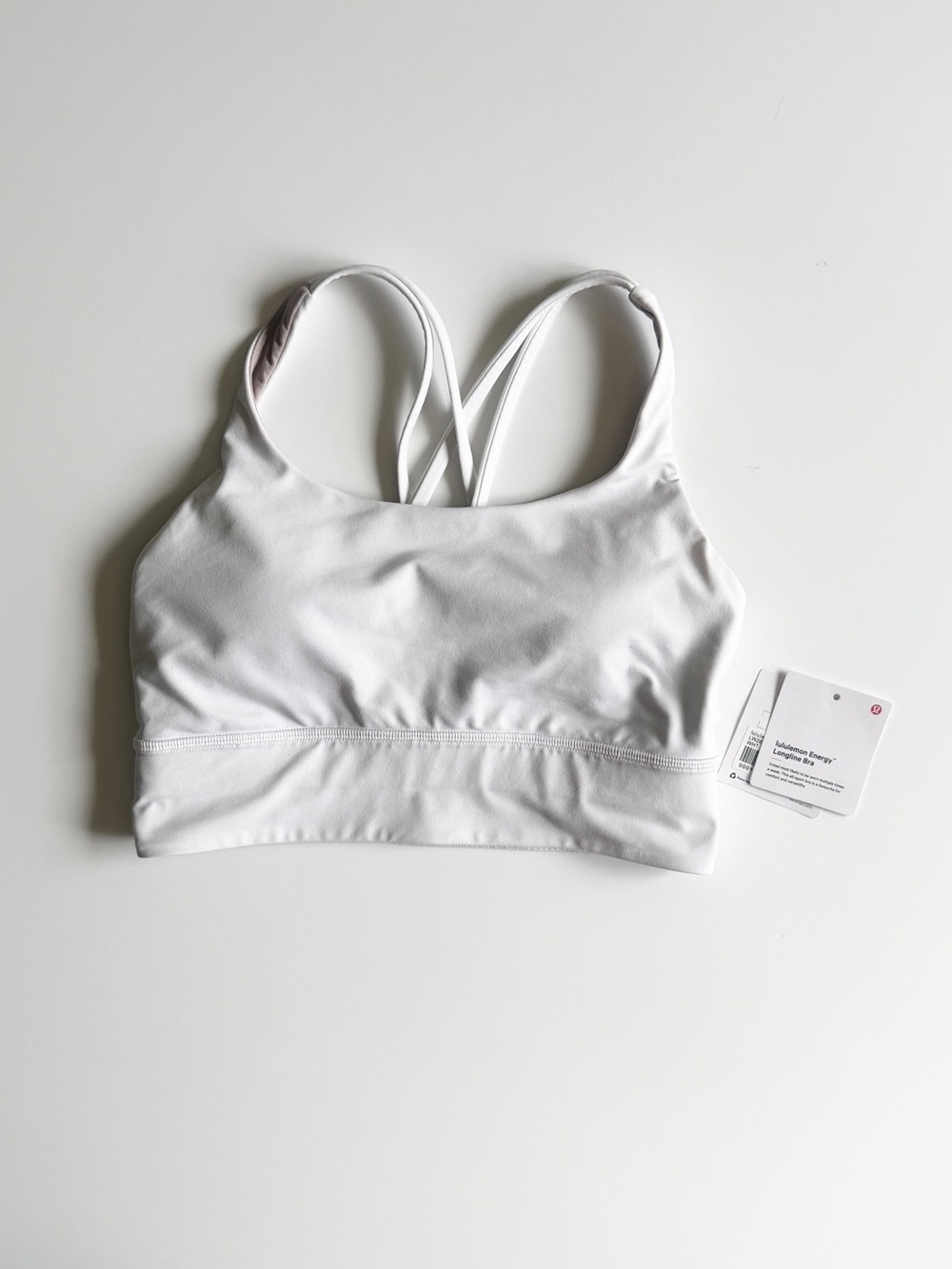Lululemon SIZE 6 Energy Longlined strappy back sports bra in white